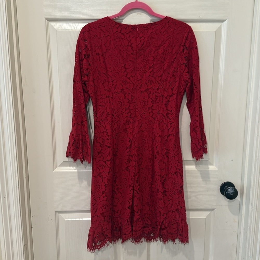 Lulus NWT Flair-est Of Them All red lace dress, medium - Picture 8 of 9